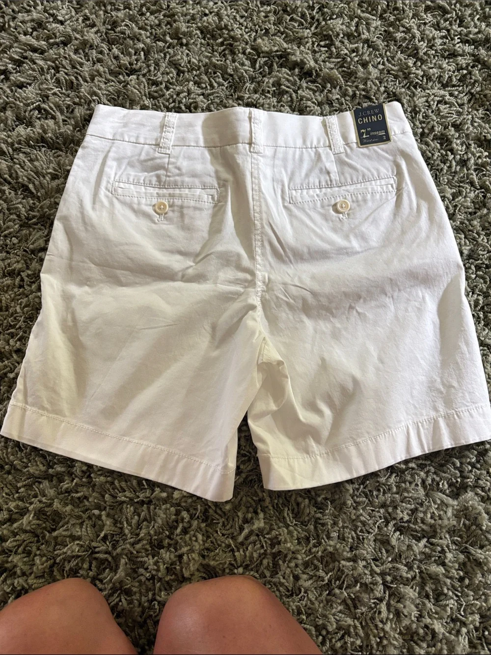 J. Crew White Cotton Bermuda Shorts